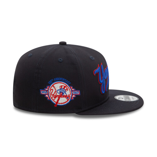 New Era New York Yankees Cap Flat Peak Wordmark Patch Navy 9FIFTY New Era