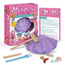 (As show, One size) Children's blind box puzzle toy Mermaid model Archeological shell excavation blind box 8*10.5cm (only one box),2024 Ping