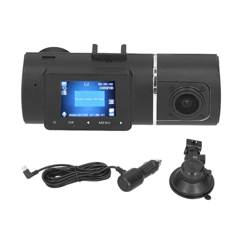 Front Rear Dash Cam, Loop Recording Dash Cam With Parking Monitoring 1080P Recording Infrared Night Vision Dual Dash Cam Easy To Setup Wide Angle 9437117424848