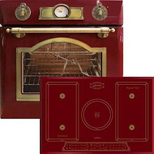 Kaiser EH 6355 RotEm Elettrici Forno incassato 67L Bordeaux / 8 funzioni + Kaiser KCT 7797 Fi RotEm Piastra a induzione 77cm