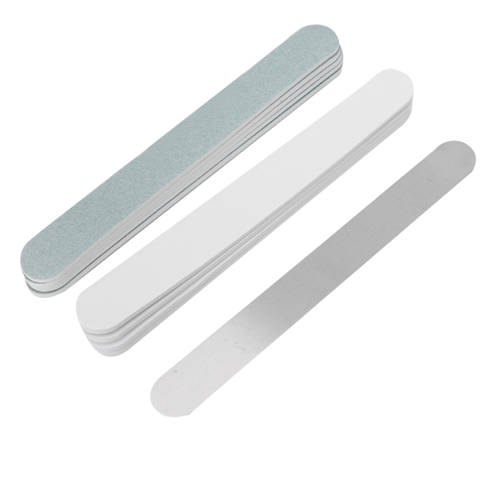 Professional Nail File Set, Durable Stainless Steel for Efficient Shaping, Ergonomic Curved Shape for Smooth Nail Experience (General Manicure