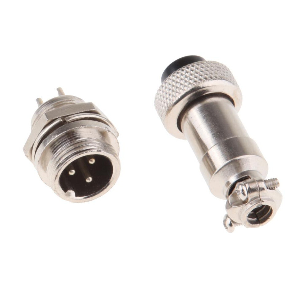 Pair Gx12 3Pins Waterproof Male Female Panel Metal Aviation Wire Conne 6901423051287
