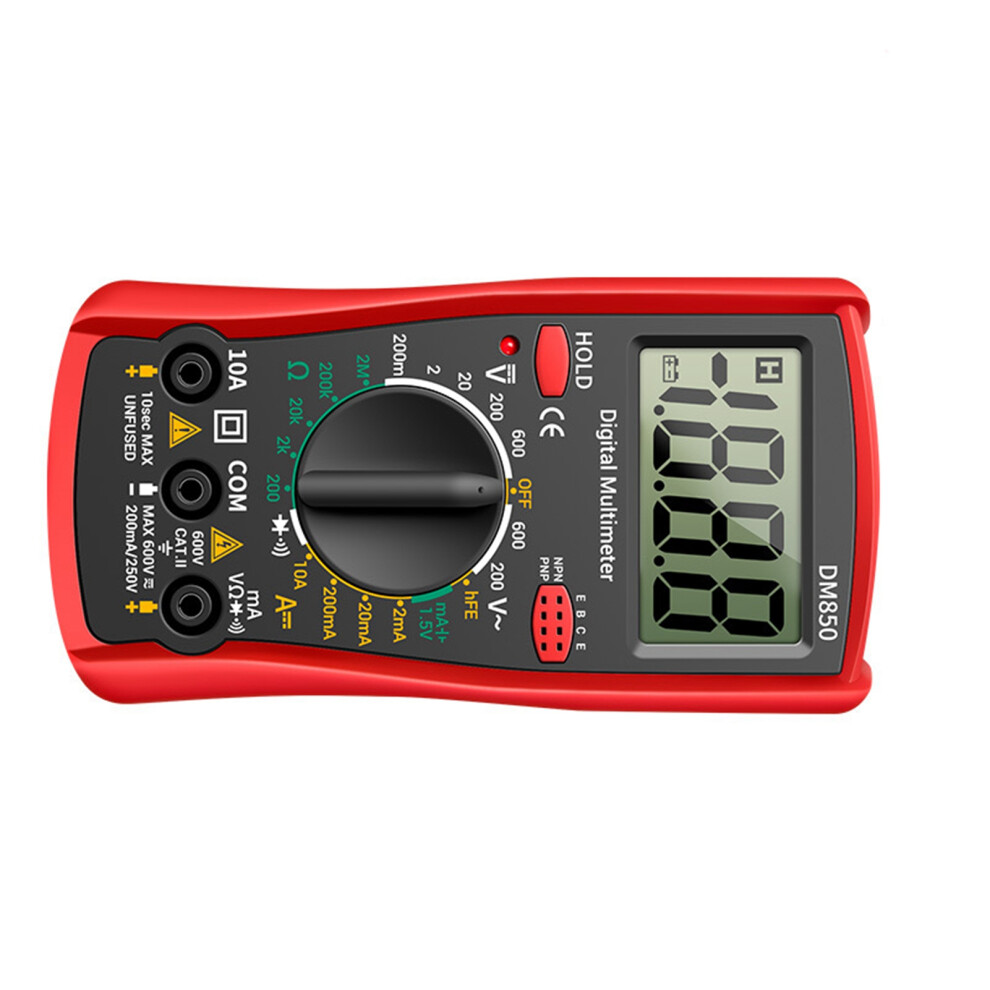High Accuracy Red Digital Multimeter, 139X74.5x33.6mm, Portable 8051372567198