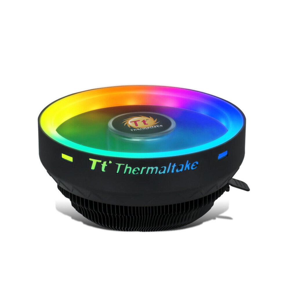 Pwm Fan Cpu Cooler Aluminum Extrusion Heat Dissipation Silent Computer Fan Tool-Free Mounting Brackets Rgb Led Fan Low-Profile Cpu Air Cooler Black 9071309510553