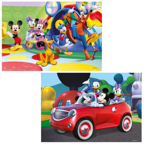 Ravensburger Puzzle 2 x 12 pezzi: Topolino, Minnie e i loro amici