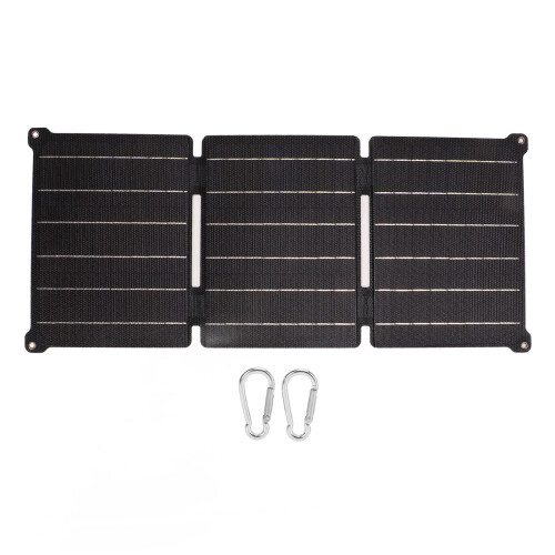 Weatherproof Foldable Solar Charger21W High Efficiency Power Source, Monocrystalline Silicon Solar Panel for Backpacking and Emergency Kits