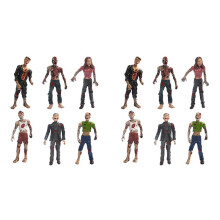 12Pcs/Lot 10CM the Walking Dead Zombie Action Figures Toys Movie Characters Action Zombie Figures Kids Toy