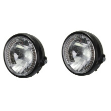 2pcs 7 Inch Motorcycle Round Headlight Halogen H4 Light Lamp for BOBBER