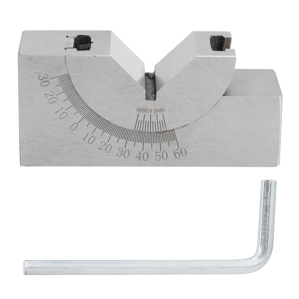 Micro-Adjustable Angle V-Block For Milling Machine, High-Precision Gauge With Clear Graduations For Accurate Work, Designed To Fit Larger Tool Vices 9441426072614
