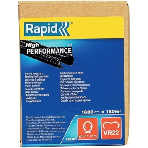 Rapid Rapid VR22 Schwarz laminierte Maschendrahtklammern
