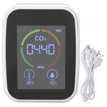 Detector eficient de CO2, monitor al calității aerului pentru birou, acasă, sală de sport, echipat cu senzor TVOC semiconductor pentru aer și
