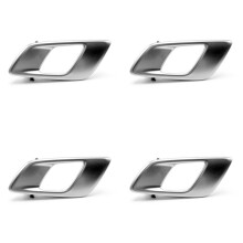 4X Left Car Interior Door Inner Handle for Ranger 2012-2021 Everest 2015-2021 BT50 2012-2019 Silver Grey
