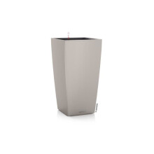 LECHUZA Blumentopf - Cubico Farbe 40 - 39,5 x 39,5 x 75,5 cm - 31 L - Komplettset - Sandbraun