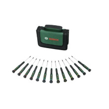 Bosch 13-Piece Screwdriver Set (for DIY/modeling/crafts; precise and magnetic bits; PH/TX/HEX/SL)