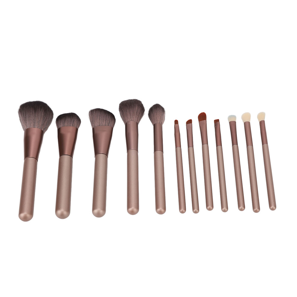 12pcs Synthetic Fiber Makeup Brush Set with PU Leather Storage Bag