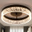 LED Ceiling Light, 20W Flush Mount Kitchen Lighting Black with Clear Seeded Acrylic Lampshade 1