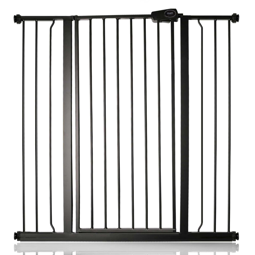 Safetots (Matt 94.3Cm - 101.9Cm) Extra Tall Pressure Fit Gate Black