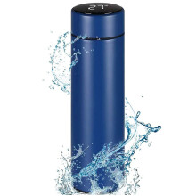Innovatieve slimme waterfles, geïsoleerde fles met LED-temperatuurweergave, bediening via aanraaktoetsen, vacuümgeïsoleerd roestvrij staal houdt