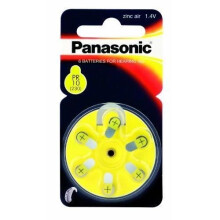 PANASONIC - ZINC LUCHT - VERPAKKING VAN 6 PR10 BATTERIJEN - VOOR HOORAPPARATEN