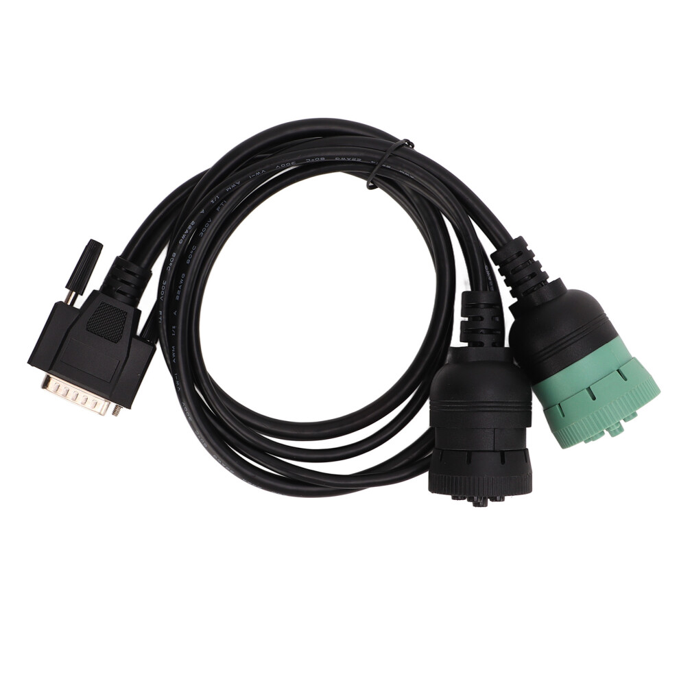 9 Pin To 16 Pin Obd2 Truck Diagnostic Adapter, Durable Material Diagnostic Scanner Cable Adapter For Cummins Engine, Pvc And Pe Insulated Cable 9437117397630
