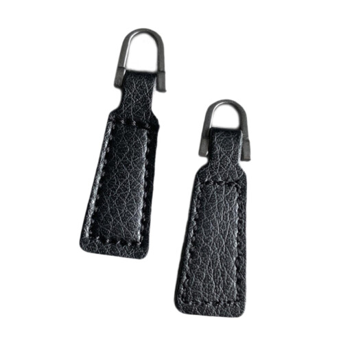 2x Zipper Pulls PU Leather Pull Strap Zipper Tags for Handbags Purses