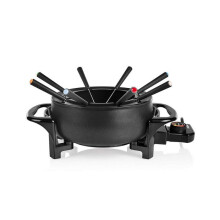 Tristar Apparecchio per fonduta 1000w 8 forchette nero - fo-1107