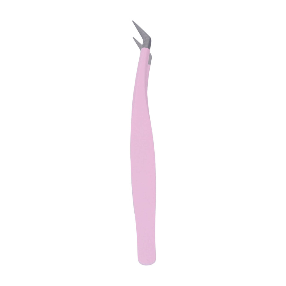 Professional Stainless Steel Eyelash Extension Tweezers, Precise Bent Lash Tool