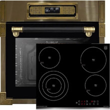 Kaiser Four Set EH 6726 AD+KCT 6703 F, Forno retro incassabile 80L+piastra di cottura in vetroceramica 60 cm