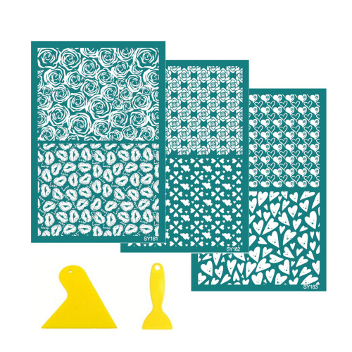 Valentines Day Silk Screen Stencils-SY181182183 plus 2 s