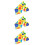 6Pièces Costume Clown Performance Lavable Facile À 8