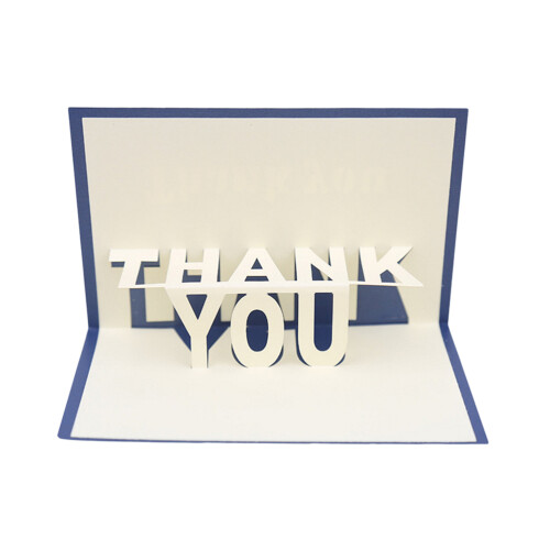 2Pièces Carte 3D Fête Des Mères Bleue Élégant À