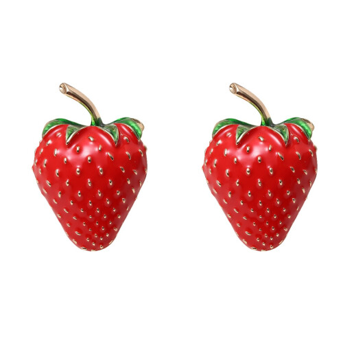 2Pièces Broche Fraise Décorative Pour Chapeaux Et Robes 1
