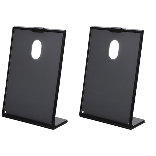2St Zwarte Multifunctionele Sign Stand Menu En Prijs Display 1