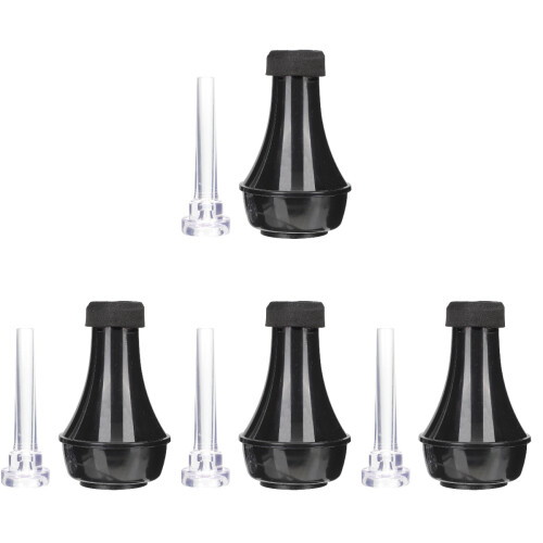 4Ensembles Sourdine Trompette Pratique ABS Compacte Noir Silence 1