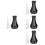 4Ensembles Sourdine Trompette Pratique ABS Compacte Noir Silence 6