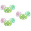 9Pièces Tétine Bébé Silicone Premium Portable Multi-Couleur 7