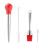2Pièces Assaisonnement Silicone Acier Cuisine Rouge 11