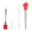 2Pièces Assaisonnement Silicone Acier Cuisine Rouge 9