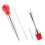 2Pièces Assaisonnement Silicone Acier Cuisine Rouge 8