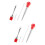 2Pièces Assaisonnement Silicone Acier Cuisine Rouge 7