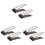 6Pièces Rangement Télécommandes Noir 4 Compartiments Support Robuste 2