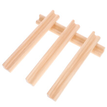 16Pièces Supports En Bois Clair Pour Et Cartes Ludiques
