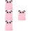 4Pièces Cache-Cou Rose Antivento Motif Cartoon 9