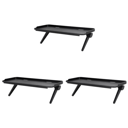 3Pièces Support Écran Plat Noir Pliable Pour Bureau Et TV 2