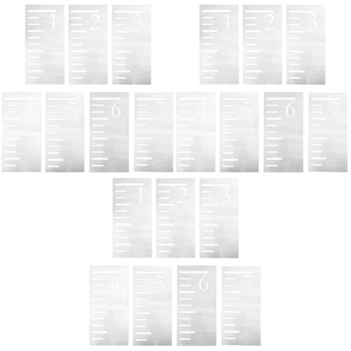 21Pièces Règle De Taille Enfants Transparente Pet Pour Précise 1