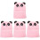 4Pièces Cache-Cou Rose Antivento Motif Cartoon 4