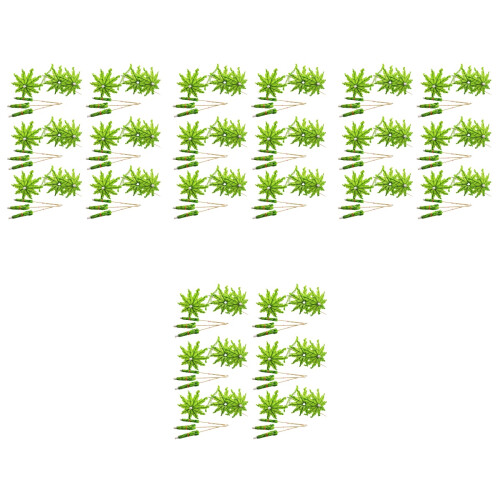 200Pièces Pics Cocktails Bois Vert Palmier Décor Pour Réception 2