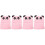 4Pièces Cache-Cou Rose Antivento Motif Cartoon 6