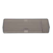 12Pcs Oblong Light Brown Stationery Boxes Plastic Pencil Holder Cases