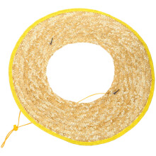 5Pcs Easy Install Khaki Wheat Straw Hard Hat Sun Brimmer for Workers